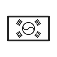 South Korea Line Icon vector