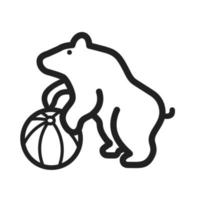 Bear Performing Icon vector