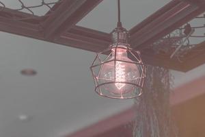 Decorative antique luxury light bulbs - retro color style photo