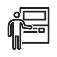 Ticket Machine Line Icon vector