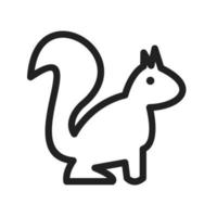 Squirrel Line Icon vector
