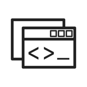 Custom Coding Icon vector