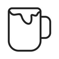 icono de vaso de cerveza vector