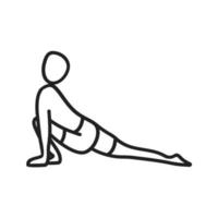 Low Lunge Left Line Icon vector