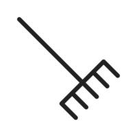 Rake Line Icon vector