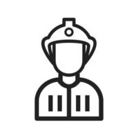 Firefighter Line Icon vector