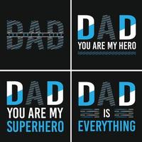 camiseta de tipografía de papá del día del padre vector