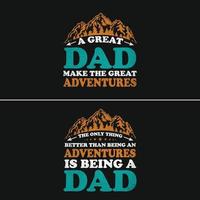 Father Day Dad Typography T-Shirt vector