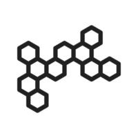 Chemical Structure II Line Icon vector