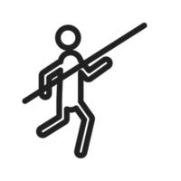 Pole Vault Line Icon vector