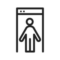 Security Check Line Icon vector