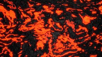 lava caliente molida. patrón de naturaleza abstracta - llama desvanecida. Ilustración 3d de lava de erupción volcánica. foto