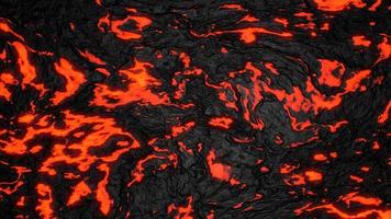 Ground hot lava. Abstract nature pattern- faded flame. 3D illustration of volcanic eruption lava. photo
