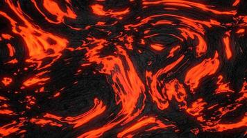 Ground hot lava. Abstract nature pattern- faded flame. 3D illustration of volcanic eruption lava. photo