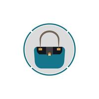 Woman bag icon vector background