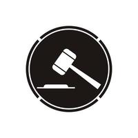 Hammer of a judge icon vector