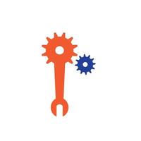 Gearwrench vector icon background template