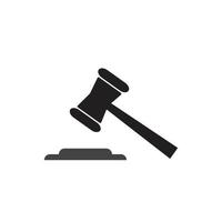 Hammer of a judge icon vector