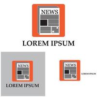 Newspaper icon vector symbol background