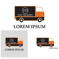 Fast delivery truck icon vector illustration