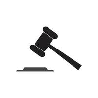 Hammer of a judge icon vector