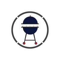 ilustración de vector de icono de barbacoa