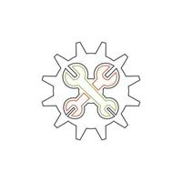 Gearwrench vector icon background template