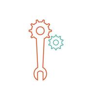 Gearwrench vector icon background template