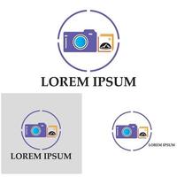 CAMERA with photo icon vector background