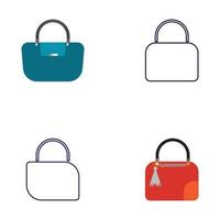 Woman bag icon vector background