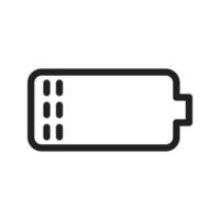 Low Battery Line Icon vector