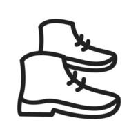 icono de línea de zapatos vector