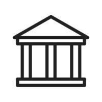 Museum Building I Line Icon vector