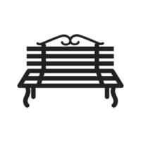 Metal Bench Line Icon vector