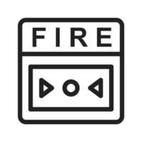 Fire Alarm Line Icon vector