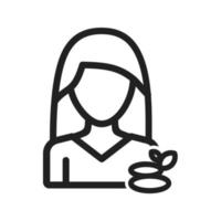 Woman Healthy Treatment Line Icon vector