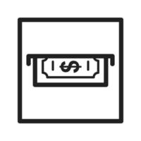 Slot of Bills Line Icon vector