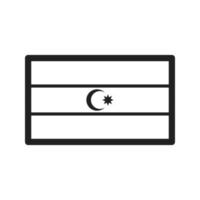 Azerbaijan Line Icon vector