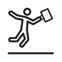 Businessman Jumping Icon vector