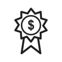 icono de insignia de dólar vector