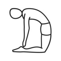 Camel Pose I Line Icon vector