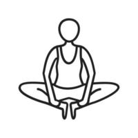 Bound Angle Pose Line Icon vector