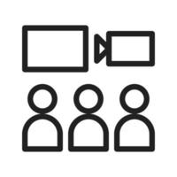 Video Screening Line Icon vector