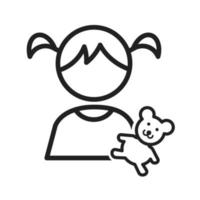 Holding Teddy Bear Icon vector