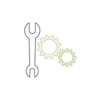 Gearwrench vector icon background template