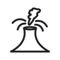 Volcano Line Icon vector