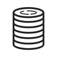 Stack of Coins Line Icon vector