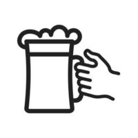 Holding Beer Glass Icon vector