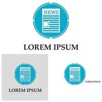 Newspaper icon vector symbol background