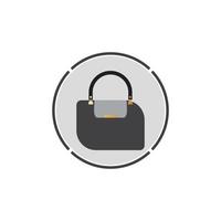 Woman bag icon vector background